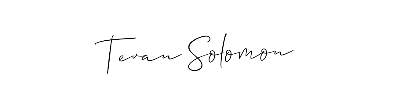 Also You can easily find your signature by using the search form. We will create Tevan Solomon name handwritten signature images for you free of cost using Allison_Script sign style. Tevan Solomon signature style 2 images and pictures png
