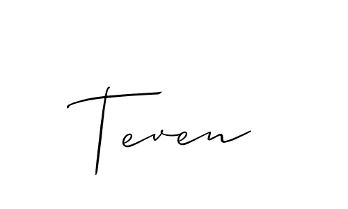 Also we have Teven name is the best signature style. Create professional handwritten signature collection using Allison_Script autograph style. Teven signature style 2 images and pictures png