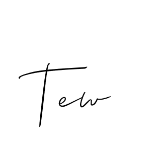 The best way (Allison_Script) to make a short signature is to pick only two or three words in your name. The name Tew include a total of six letters. For converting this name. Tew signature style 2 images and pictures png