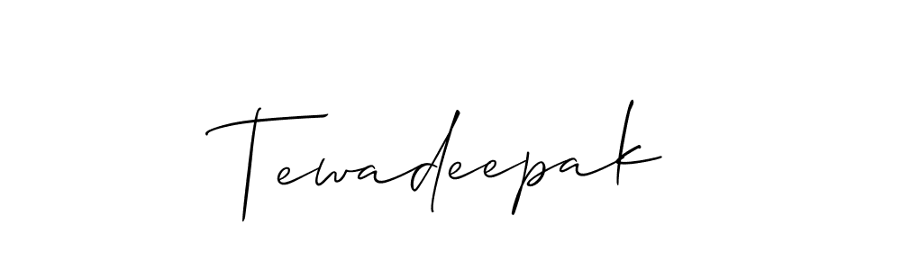 It looks lik you need a new signature style for name Tewadeepak. Design unique handwritten (Allison_Script) signature with our free signature maker in just a few clicks. Tewadeepak signature style 2 images and pictures png