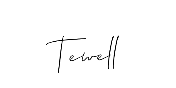 How to Draw Tewell signature style? Allison_Script is a latest design signature styles for name Tewell. Tewell signature style 2 images and pictures png