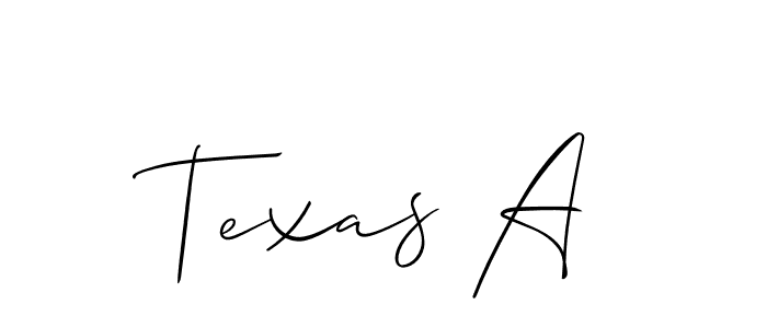 Texas A stylish signature style. Best Handwritten Sign (Allison_Script) for my name. Handwritten Signature Collection Ideas for my name Texas A. Texas A signature style 2 images and pictures png