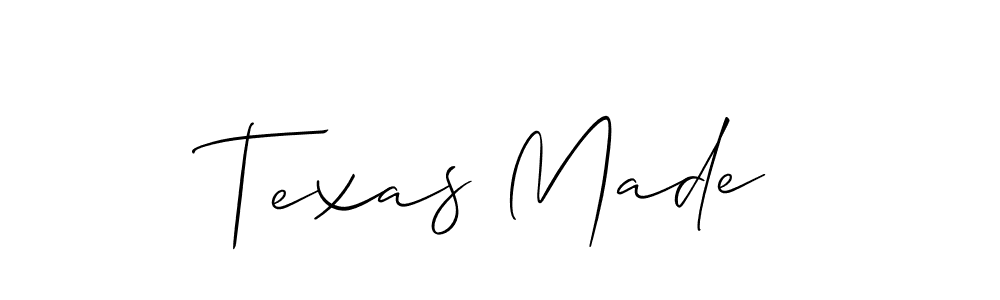 It looks lik you need a new signature style for name Texas Made. Design unique handwritten (Allison_Script) signature with our free signature maker in just a few clicks. Texas Made signature style 2 images and pictures png