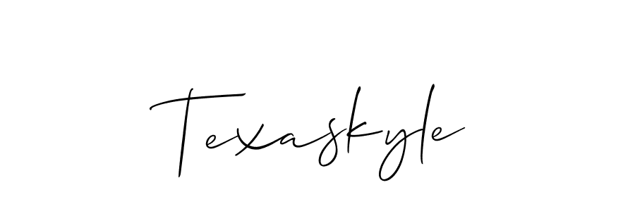 How to make Texaskyle signature? Allison_Script is a professional autograph style. Create handwritten signature for Texaskyle name. Texaskyle signature style 2 images and pictures png