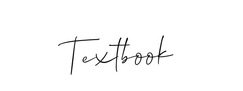 Make a beautiful signature design for name Textbook. With this signature (Allison_Script) style, you can create a handwritten signature for free. Textbook signature style 2 images and pictures png