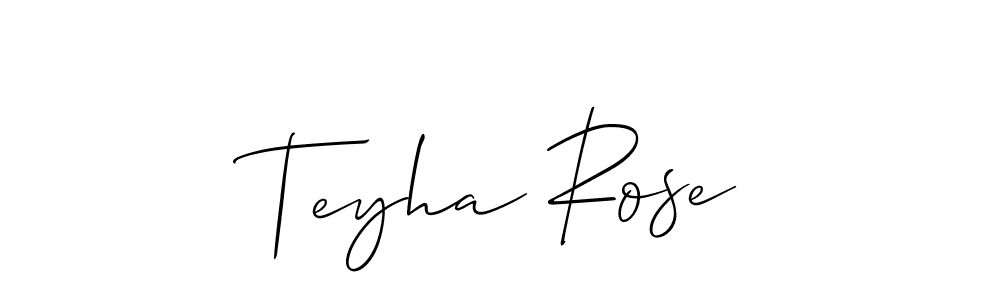 Best and Professional Signature Style for Teyha Rose. Allison_Script Best Signature Style Collection. Teyha Rose signature style 2 images and pictures png