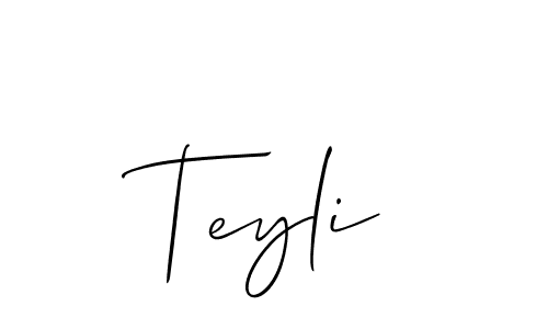 How to Draw Teyli signature style? Allison_Script is a latest design signature styles for name Teyli. Teyli signature style 2 images and pictures png