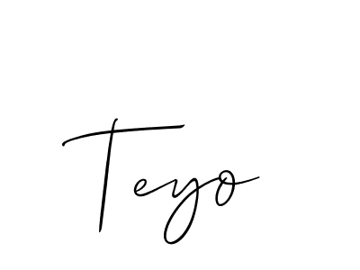 Also You can easily find your signature by using the search form. We will create Teyo name handwritten signature images for you free of cost using Allison_Script sign style. Teyo signature style 2 images and pictures png