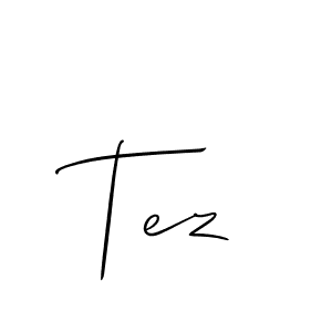 Use a signature maker to create a handwritten signature online. With this signature software, you can design (Allison_Script) your own signature for name Tez. Tez signature style 2 images and pictures png