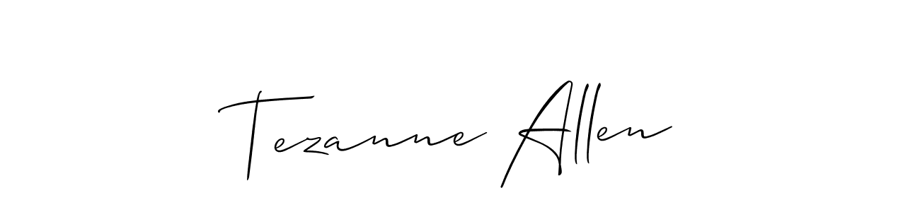 How to make Tezanne Allen signature? Allison_Script is a professional autograph style. Create handwritten signature for Tezanne Allen name. Tezanne Allen signature style 2 images and pictures png