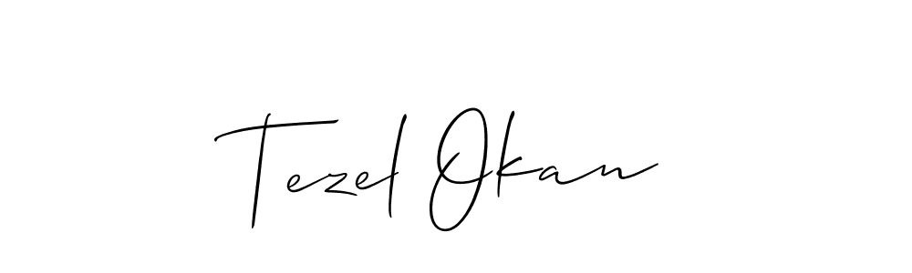 Use a signature maker to create a handwritten signature online. With this signature software, you can design (Allison_Script) your own signature for name Tezel Okan. Tezel Okan signature style 2 images and pictures png