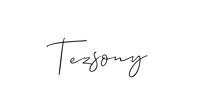 Design your own signature with our free online signature maker. With this signature software, you can create a handwritten (Allison_Script) signature for name Tezsony. Tezsony signature style 2 images and pictures png