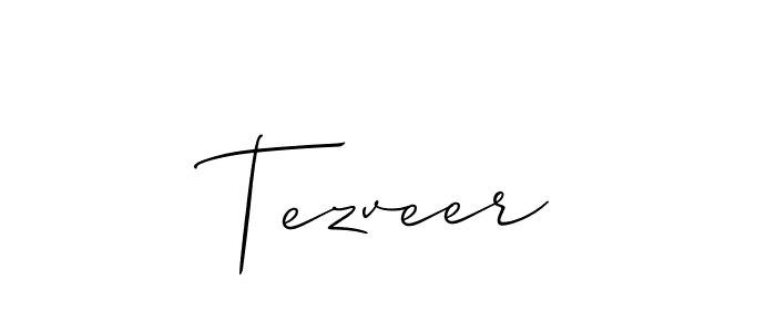 Also we have Tezveer name is the best signature style. Create professional handwritten signature collection using Allison_Script autograph style. Tezveer signature style 2 images and pictures png