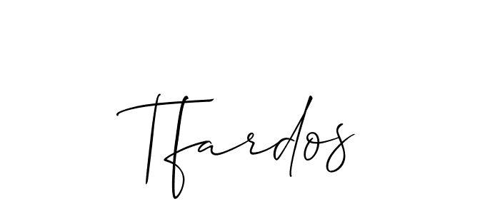 Allison_Script is a professional signature style that is perfect for those who want to add a touch of class to their signature. It is also a great choice for those who want to make their signature more unique. Get Tfardos name to fancy signature for free. Tfardos signature style 2 images and pictures png