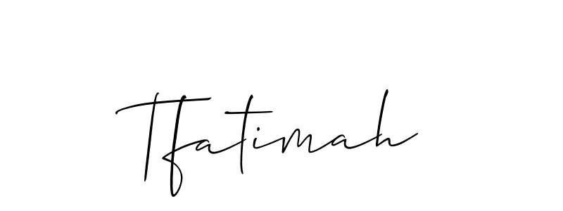 Design your own signature with our free online signature maker. With this signature software, you can create a handwritten (Allison_Script) signature for name Tfatimah. Tfatimah signature style 2 images and pictures png