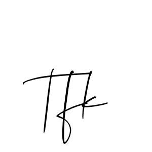 Also You can easily find your signature by using the search form. We will create Tfk name handwritten signature images for you free of cost using Allison_Script sign style. Tfk signature style 2 images and pictures png