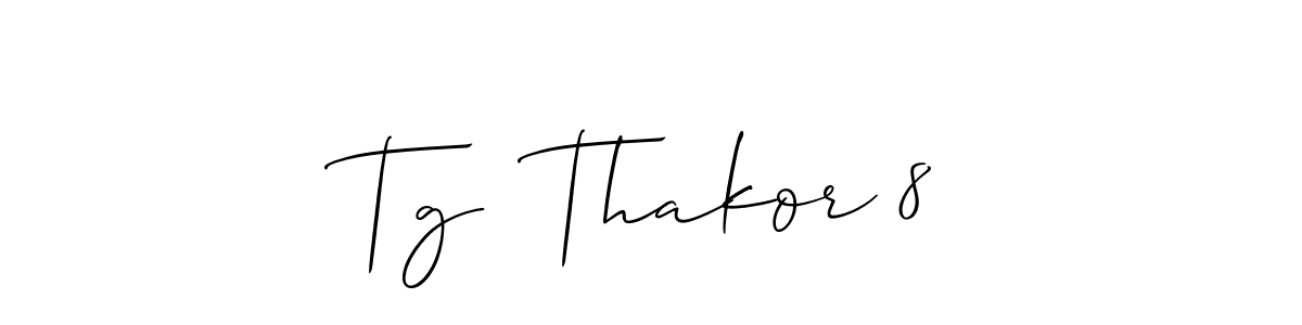 if you are searching for the best signature style for your name Tg  Thakor 8. so please give up your signature search. here we have designed multiple signature styles  using Allison_Script. Tg  Thakor 8 signature style 2 images and pictures png