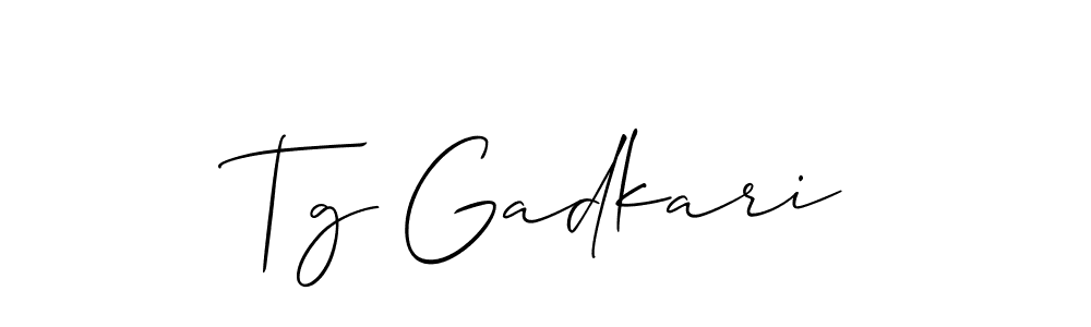 Best and Professional Signature Style for Tg Gadkari. Allison_Script Best Signature Style Collection. Tg Gadkari signature style 2 images and pictures png