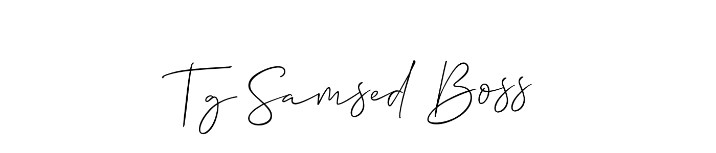How to make Tg Samsed Boss signature? Allison_Script is a professional autograph style. Create handwritten signature for Tg Samsed Boss name. Tg Samsed Boss signature style 2 images and pictures png