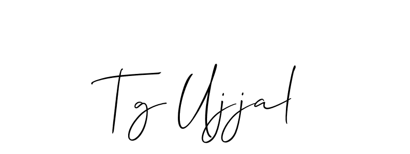 You should practise on your own different ways (Allison_Script) to write your name (Tg Ujjal) in signature. don't let someone else do it for you. Tg Ujjal signature style 2 images and pictures png