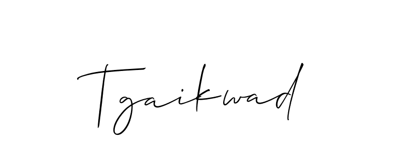 Allison_Script is a professional signature style that is perfect for those who want to add a touch of class to their signature. It is also a great choice for those who want to make their signature more unique. Get Tgaikwad name to fancy signature for free. Tgaikwad signature style 2 images and pictures png
