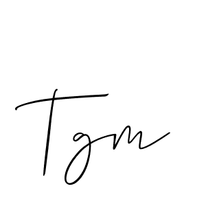 You should practise on your own different ways (Allison_Script) to write your name (Tgm) in signature. don't let someone else do it for you. Tgm signature style 2 images and pictures png