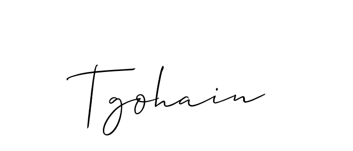 Also we have Tgohain name is the best signature style. Create professional handwritten signature collection using Allison_Script autograph style. Tgohain signature style 2 images and pictures png