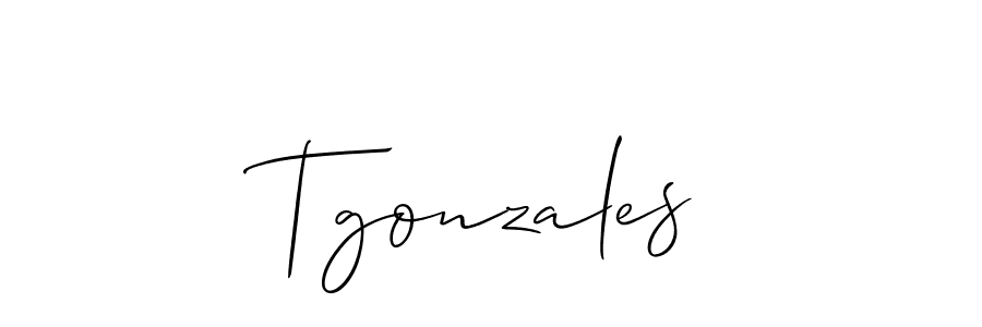 How to Draw Tgonzales signature style? Allison_Script is a latest design signature styles for name Tgonzales. Tgonzales signature style 2 images and pictures png