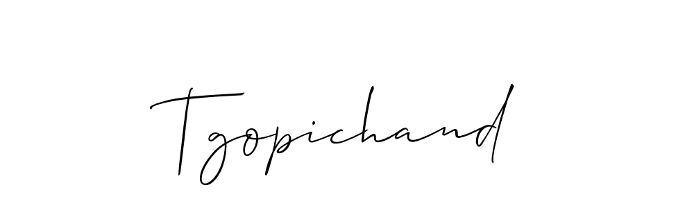 Once you've used our free online signature maker to create your best signature Allison_Script style, it's time to enjoy all of the benefits that Tgopichand name signing documents. Tgopichand signature style 2 images and pictures png