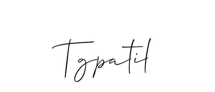 if you are searching for the best signature style for your name Tgpatil. so please give up your signature search. here we have designed multiple signature styles  using Allison_Script. Tgpatil signature style 2 images and pictures png