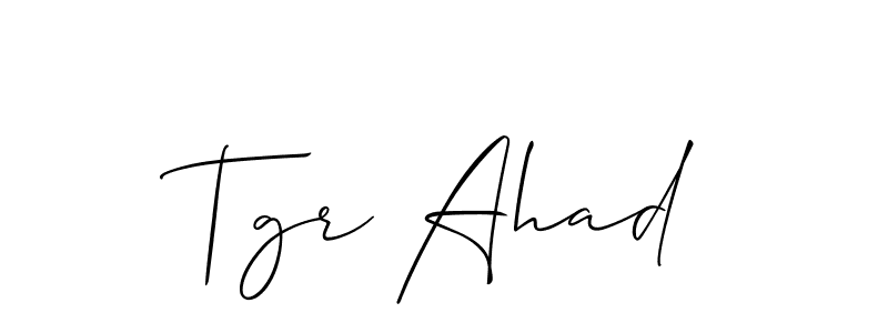 It looks lik you need a new signature style for name Tgr Ahad. Design unique handwritten (Allison_Script) signature with our free signature maker in just a few clicks. Tgr Ahad signature style 2 images and pictures png