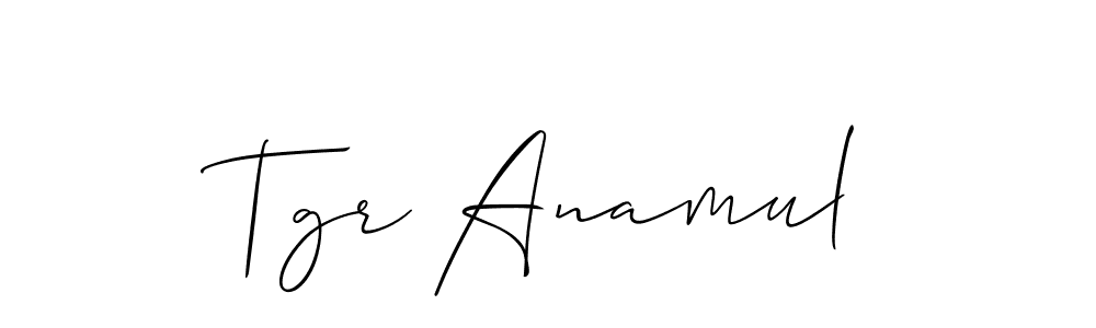 Also we have Tgr Anamul name is the best signature style. Create professional handwritten signature collection using Allison_Script autograph style. Tgr Anamul signature style 2 images and pictures png