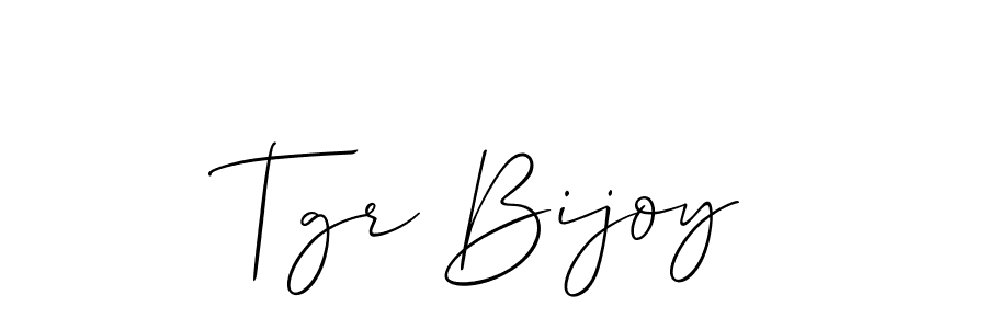 Make a beautiful signature design for name Tgr Bijoy. With this signature (Allison_Script) style, you can create a handwritten signature for free. Tgr Bijoy signature style 2 images and pictures png