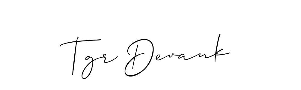 Create a beautiful signature design for name Tgr Devank. With this signature (Allison_Script) fonts, you can make a handwritten signature for free. Tgr Devank signature style 2 images and pictures png