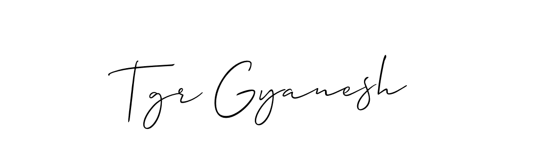 Create a beautiful signature design for name Tgr Gyanesh. With this signature (Allison_Script) fonts, you can make a handwritten signature for free. Tgr Gyanesh signature style 2 images and pictures png