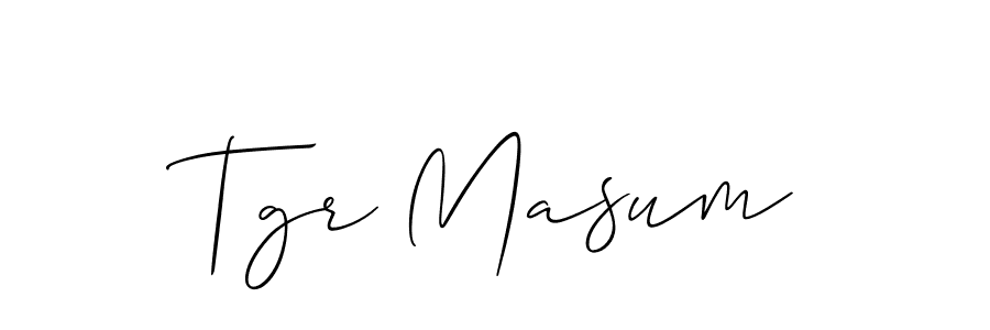if you are searching for the best signature style for your name Tgr Masum. so please give up your signature search. here we have designed multiple signature styles  using Allison_Script. Tgr Masum signature style 2 images and pictures png