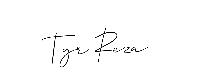 How to make Tgr Reza signature? Allison_Script is a professional autograph style. Create handwritten signature for Tgr Reza name. Tgr Reza signature style 2 images and pictures png