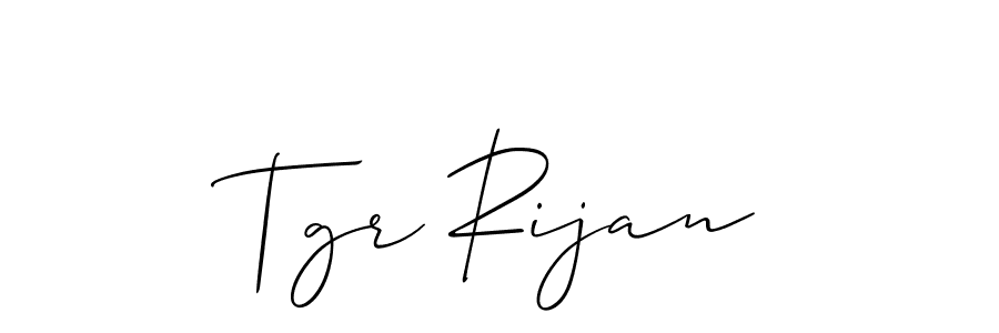 Use a signature maker to create a handwritten signature online. With this signature software, you can design (Allison_Script) your own signature for name Tgr Rijan. Tgr Rijan signature style 2 images and pictures png