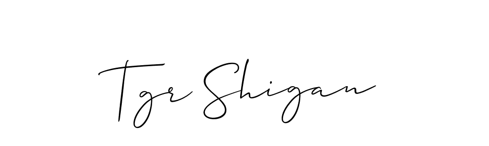 Tgr Shigan stylish signature style. Best Handwritten Sign (Allison_Script) for my name. Handwritten Signature Collection Ideas for my name Tgr Shigan. Tgr Shigan signature style 2 images and pictures png