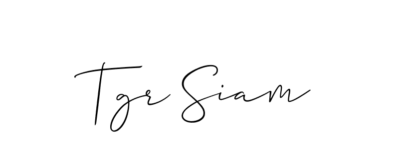 It looks lik you need a new signature style for name Tgr Siam. Design unique handwritten (Allison_Script) signature with our free signature maker in just a few clicks. Tgr Siam signature style 2 images and pictures png