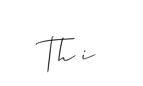 Allison_Script is a professional signature style that is perfect for those who want to add a touch of class to their signature. It is also a great choice for those who want to make their signature more unique. Get Th i name to fancy signature for free. Th i signature style 2 images and pictures png
