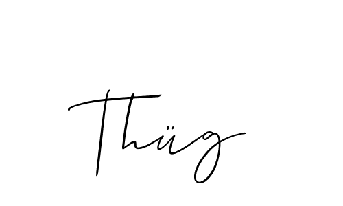 Create a beautiful signature design for name Thüg. With this signature (Allison_Script) fonts, you can make a handwritten signature for free. Thüg signature style 2 images and pictures png