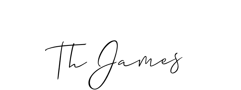 It looks lik you need a new signature style for name Th James. Design unique handwritten (Allison_Script) signature with our free signature maker in just a few clicks. Th James signature style 2 images and pictures png