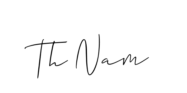 It looks lik you need a new signature style for name Th Nam. Design unique handwritten (Allison_Script) signature with our free signature maker in just a few clicks. Th Nam signature style 2 images and pictures png