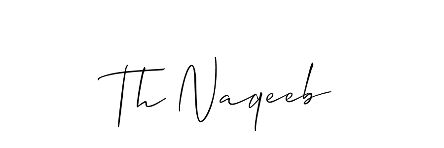 It looks lik you need a new signature style for name Th Naqeeb. Design unique handwritten (Allison_Script) signature with our free signature maker in just a few clicks. Th Naqeeb signature style 2 images and pictures png