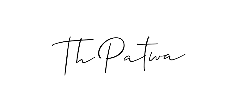 Allison_Script is a professional signature style that is perfect for those who want to add a touch of class to their signature. It is also a great choice for those who want to make their signature more unique. Get Th Patwa name to fancy signature for free. Th Patwa signature style 2 images and pictures png