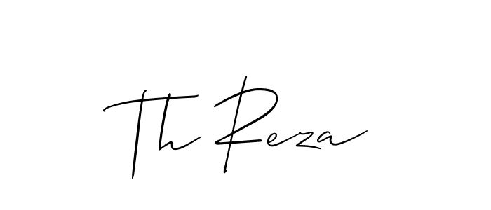 It looks lik you need a new signature style for name Th Reza. Design unique handwritten (Allison_Script) signature with our free signature maker in just a few clicks. Th Reza signature style 2 images and pictures png