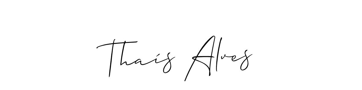 Design your own signature with our free online signature maker. With this signature software, you can create a handwritten (Allison_Script) signature for name Thaís Alves. Thaís Alves signature style 2 images and pictures png