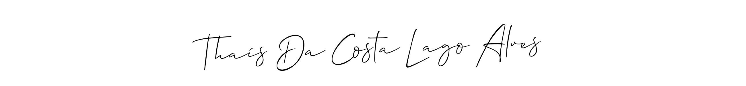 How to make Thaís Da Costa Lago Alves name signature. Use Allison_Script style for creating short signs online. This is the latest handwritten sign. Thaís Da Costa Lago Alves signature style 2 images and pictures png