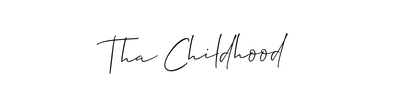 How to make Tha Childhood name signature. Use Allison_Script style for creating short signs online. This is the latest handwritten sign. Tha Childhood signature style 2 images and pictures png
